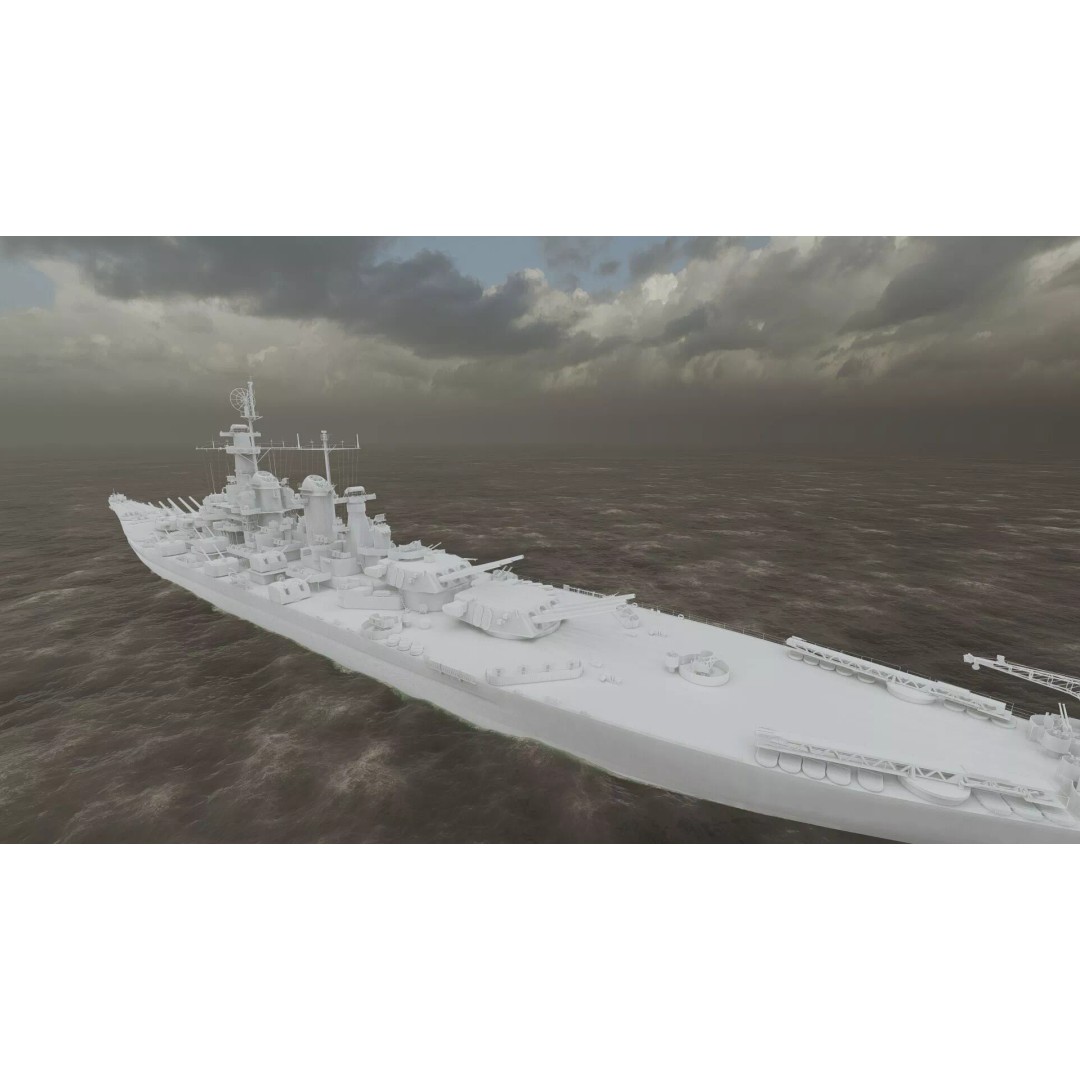 Montana Class Battleship 3D Model – Detailed Military Vessel for Archviz - View 43