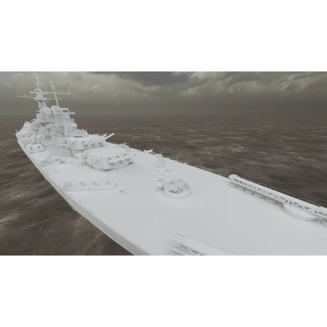 Montana Class Battleship 3D Model – Detailed Military Vessel for Archviz - View 44