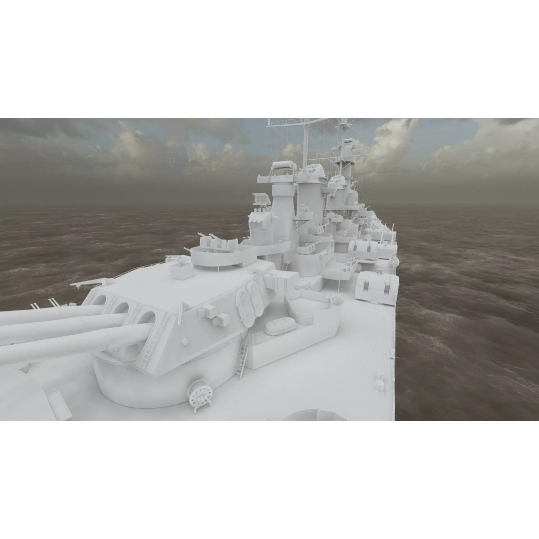 Montana Class Battleship 3D Model – Detailed Military Vessel for Archviz - View 46