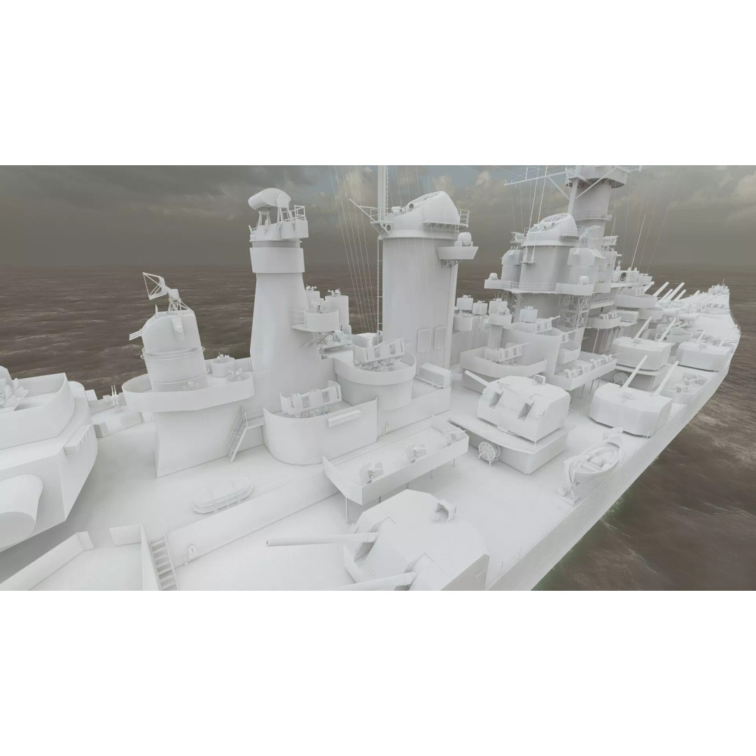 Montana Class Battleship 3D Model – Detailed Military Vessel for Archviz - View 47