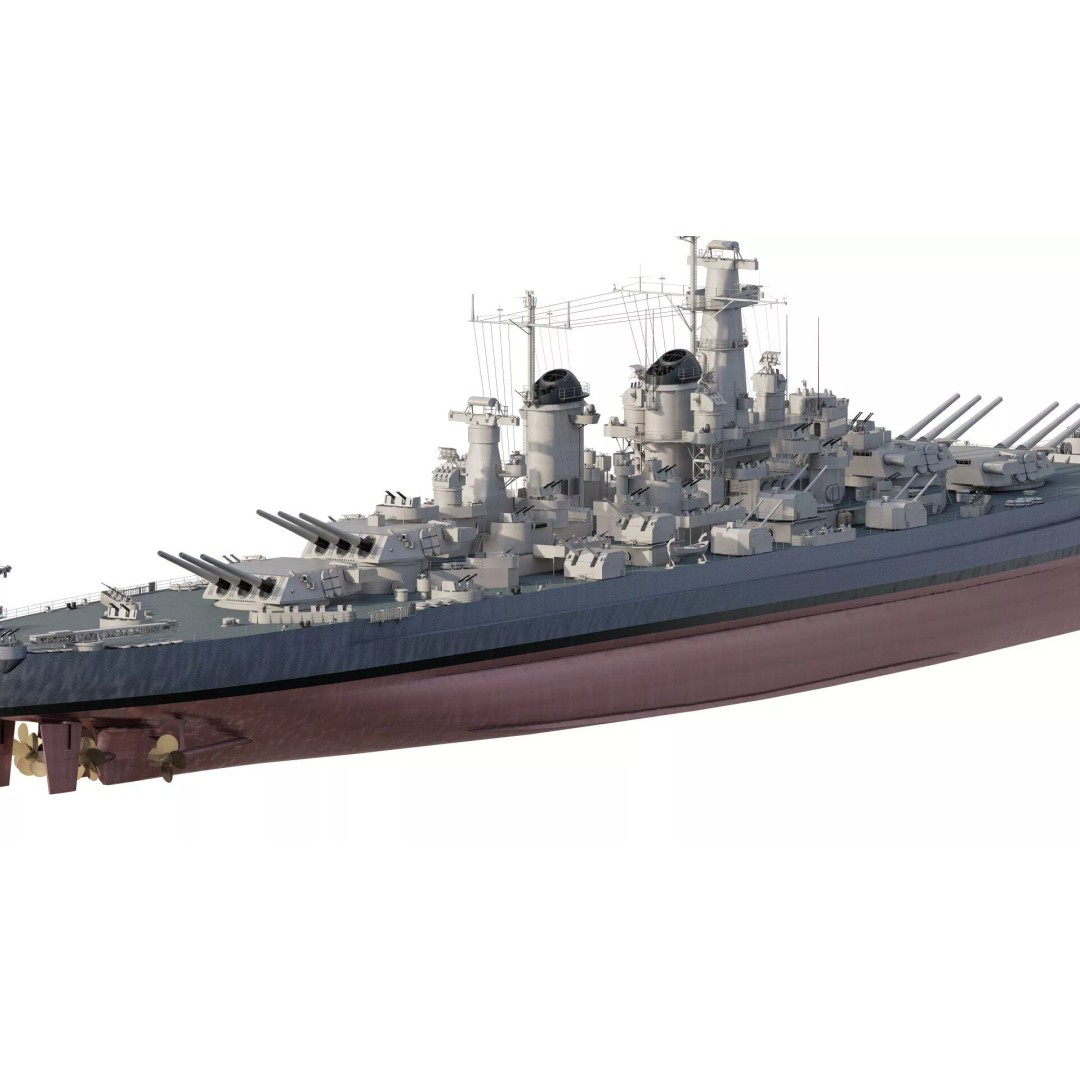 Montana Class Battleship 3D Model – Detailed Military Vessel for Archviz - View 5