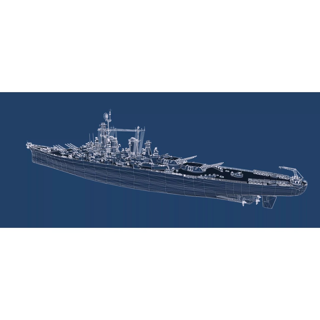 Montana Class Battleship 3D Model – Detailed Military Vessel for Archviz - View 52