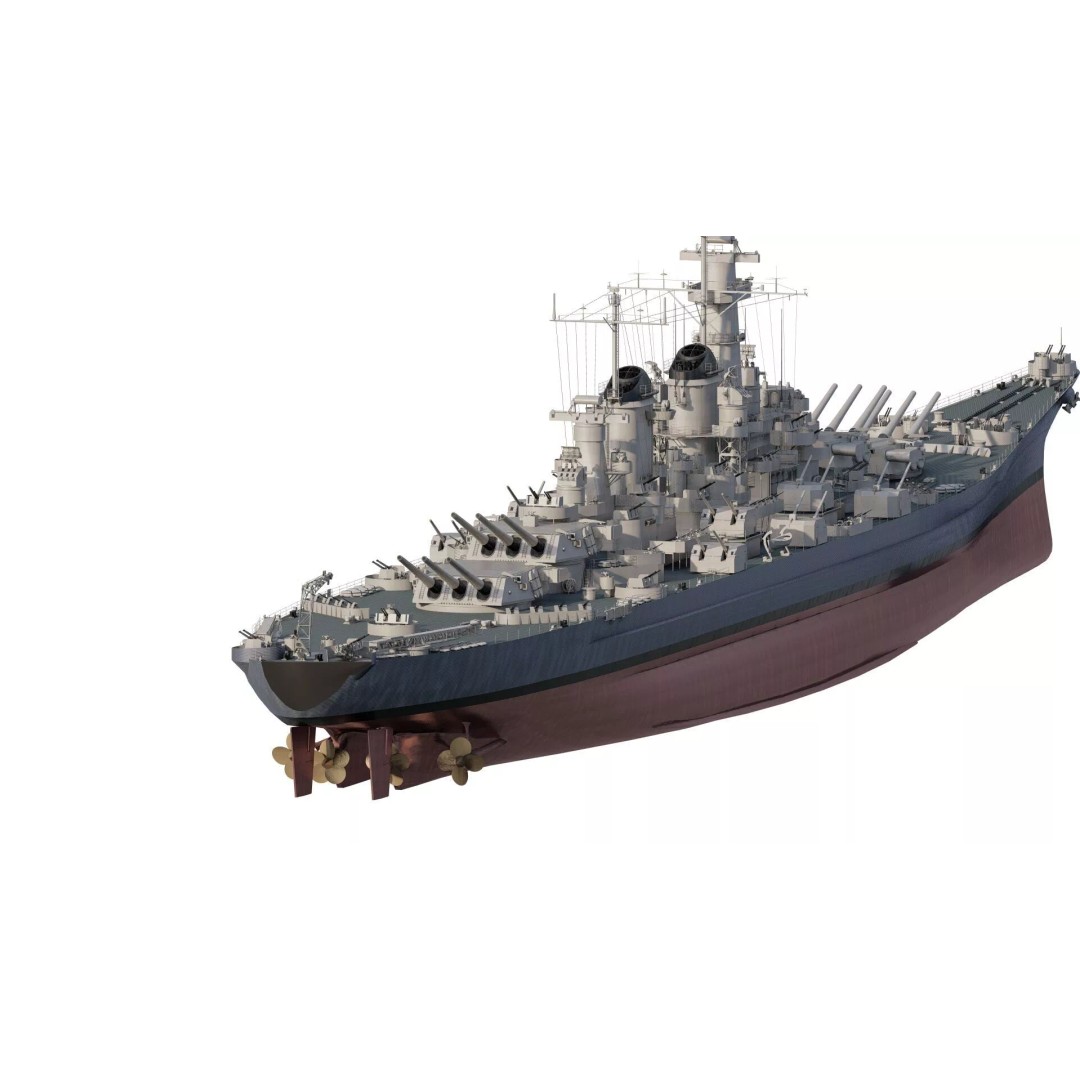Montana Class Battleship 3D Model – Detailed Military Vessel for Archviz - View 6