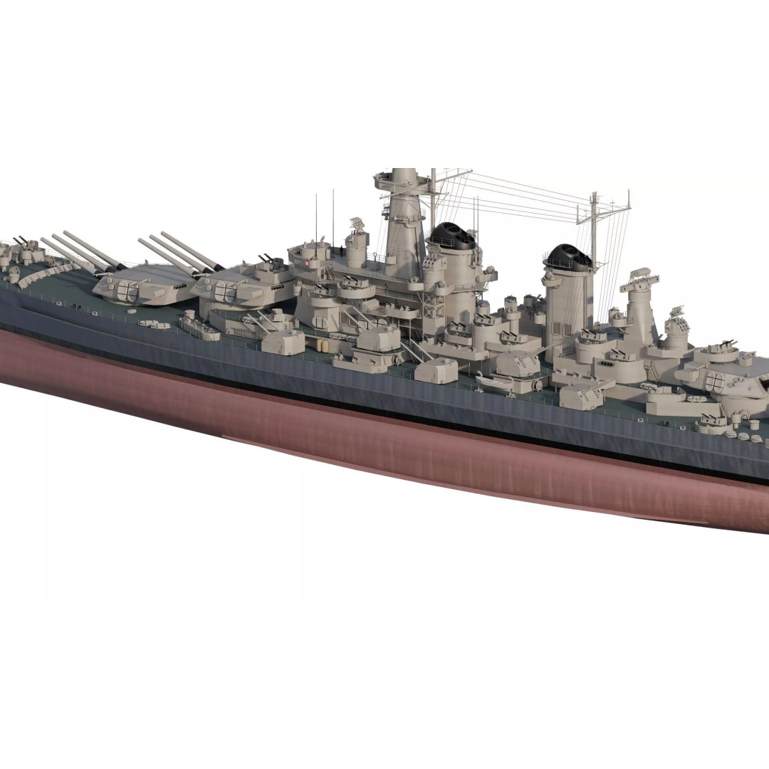 Montana Class Battleship 3D Model – Detailed Military Vessel for Archviz - View 8