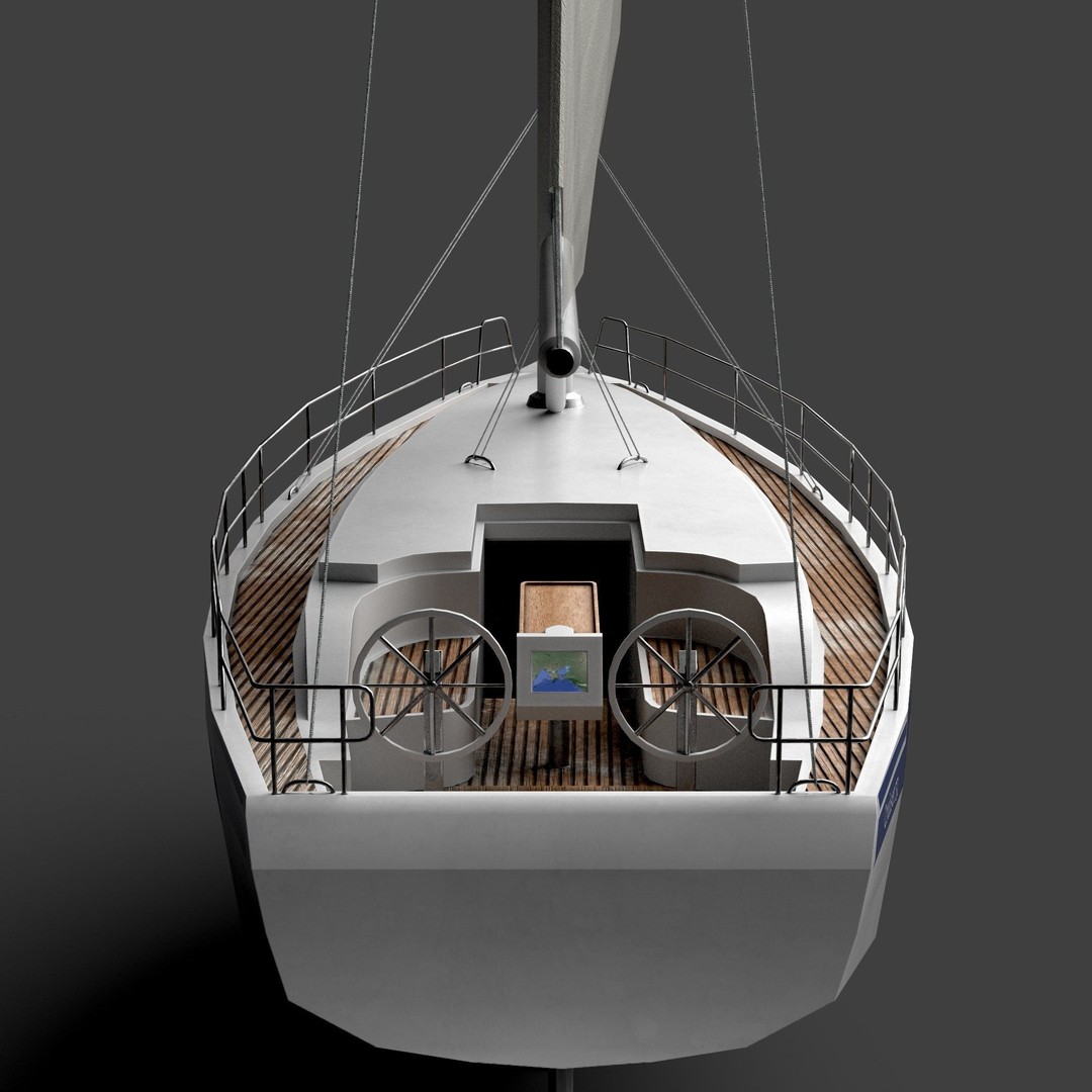 Bavaria Cruiser 37 Sailing Boat 3D Model – Low Poly Game Asset, FBX - View 8
