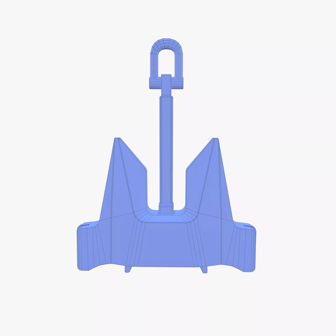 Anchor 3D Model – PBR Textured Industrial Asset, FBX, OBJ, Blender