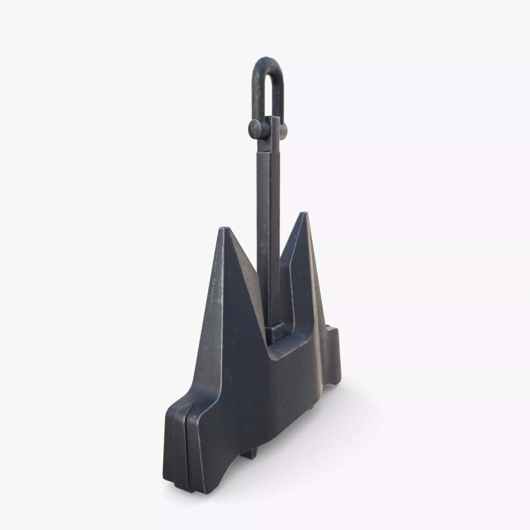 Anchor 3D Model – PBR Textured Industrial Asset, FBX, OBJ, Blender - View 10