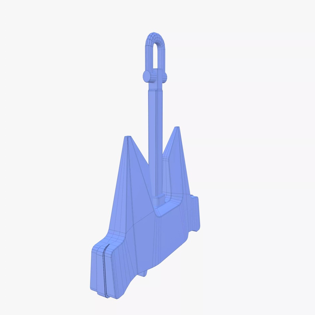 Anchor 3D Model – PBR Textured Industrial Asset, FBX, OBJ, Blender - View 12