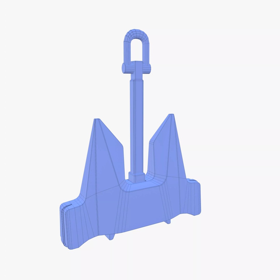 Anchor 3D Model – PBR Textured Industrial Asset, FBX, OBJ, Blender - View 13
