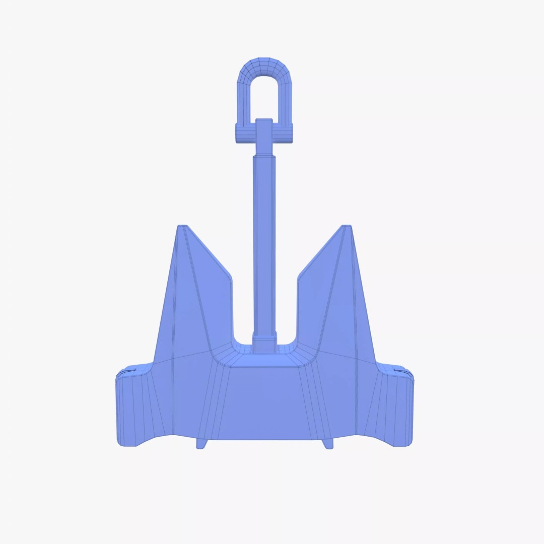 Anchor 3D Model – PBR Textured Industrial Asset, FBX, OBJ, Blender - View 14