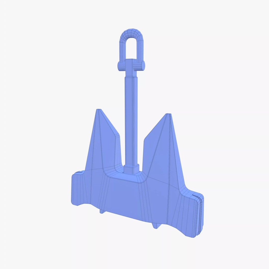 Anchor 3D Model – PBR Textured Industrial Asset, FBX, OBJ, Blender - View 15