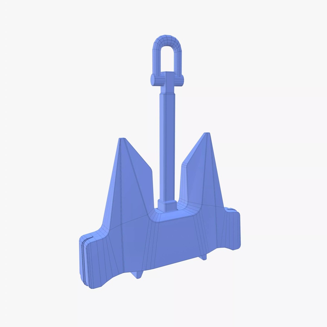 Anchor 3D Model – PBR Textured Industrial Asset, FBX, OBJ, Blender - View 18