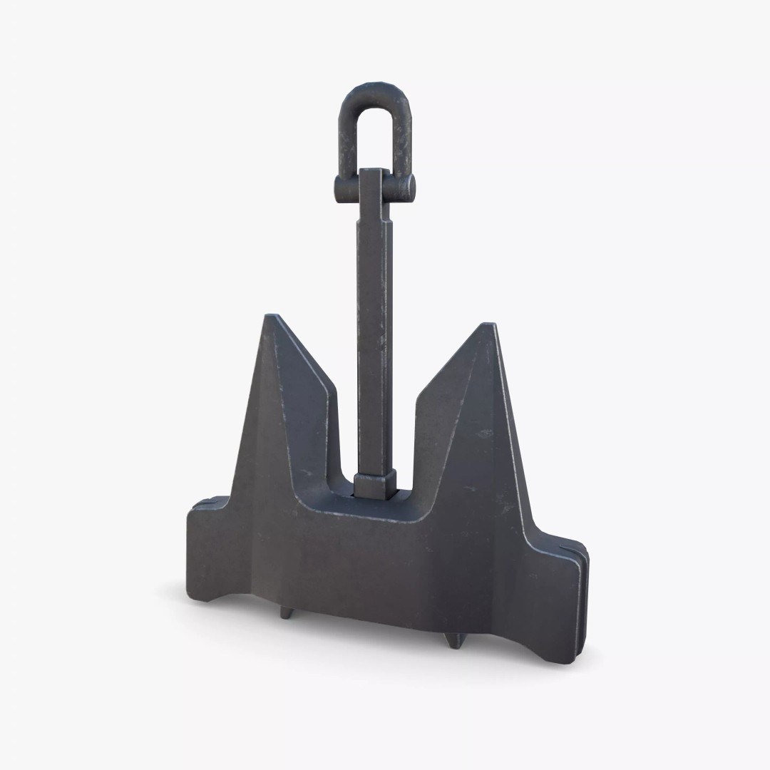Anchor 3D Model – PBR Textured Industrial Asset, FBX, OBJ, Blender - View 6
