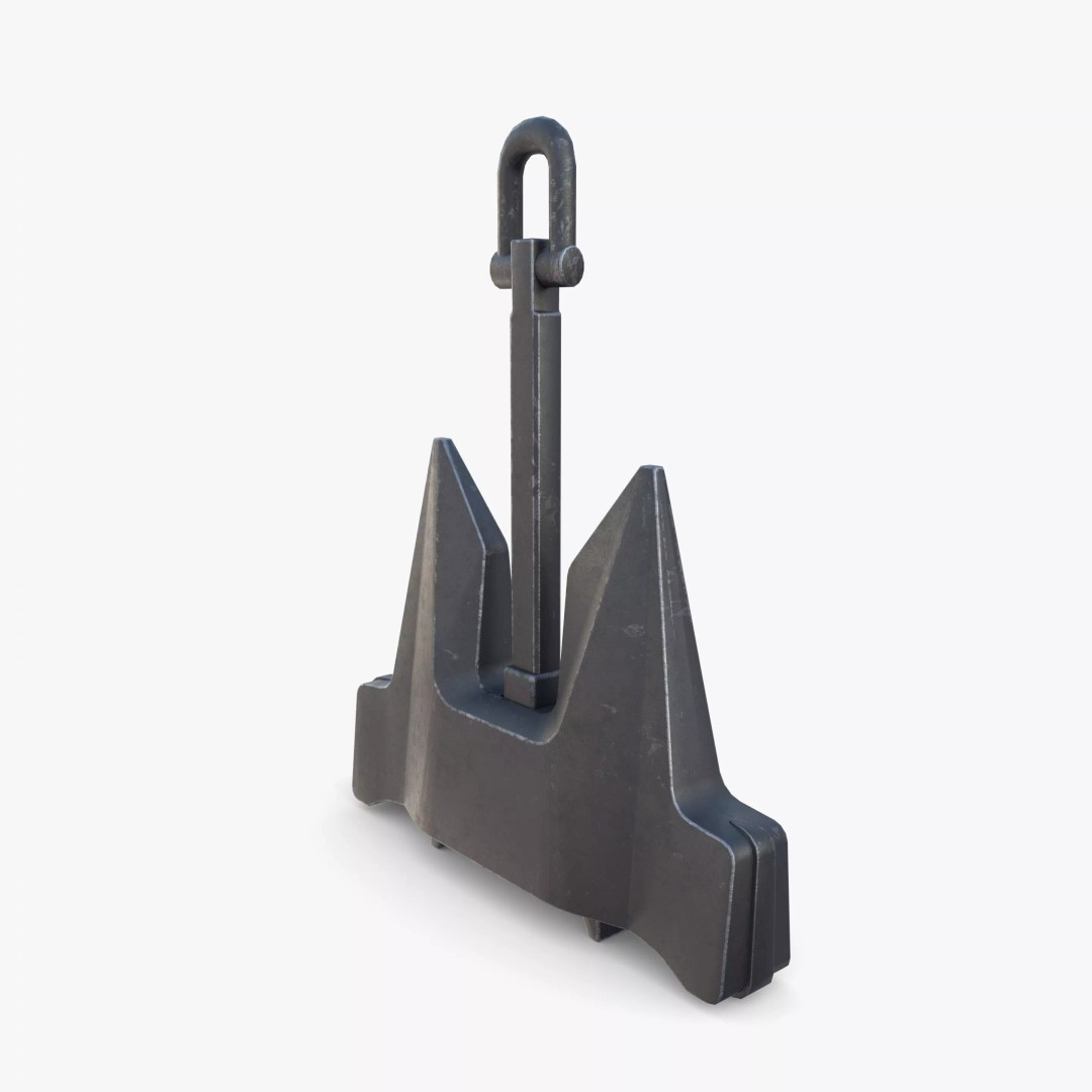 Anchor 3D Model – PBR Textured Industrial Asset, FBX, OBJ, Blender - View 7