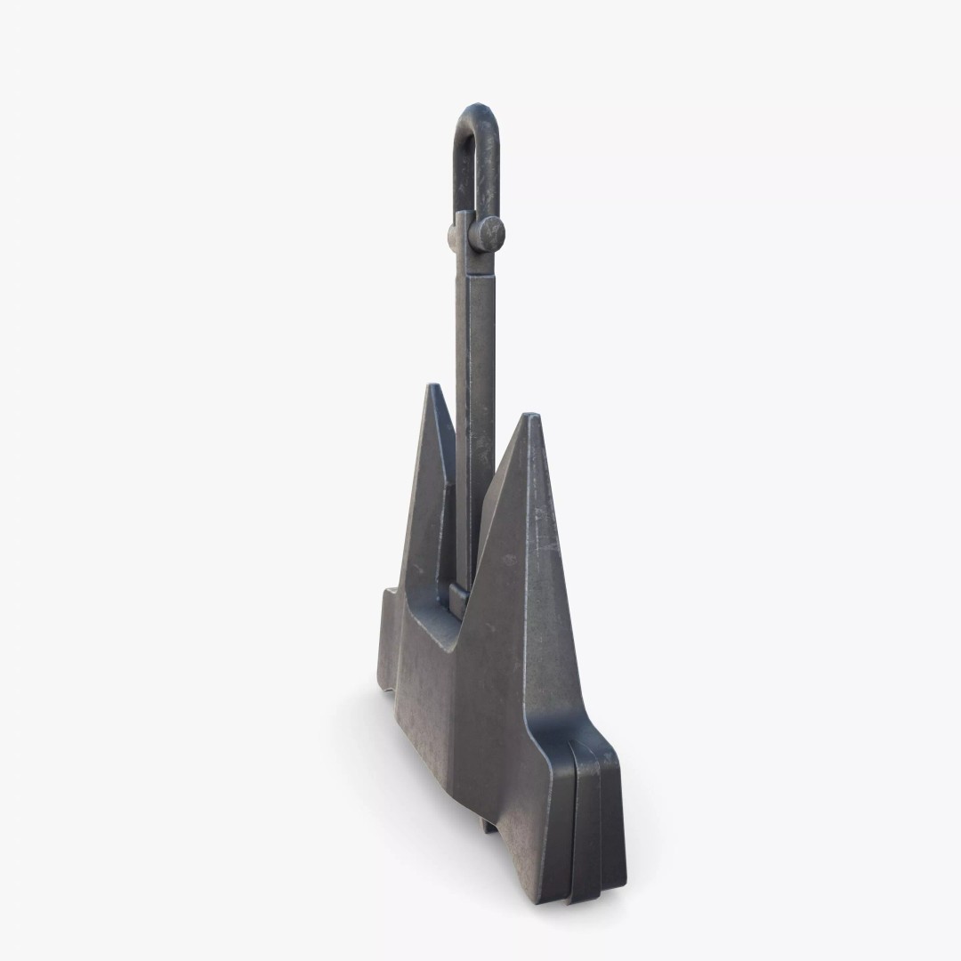 Anchor 3D Model – PBR Textured Industrial Asset, FBX, OBJ, Blender - View 8