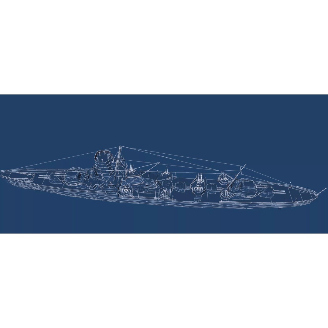 Kagero Class Warship 3D Model – Detailed Naval Vessel for Archviz