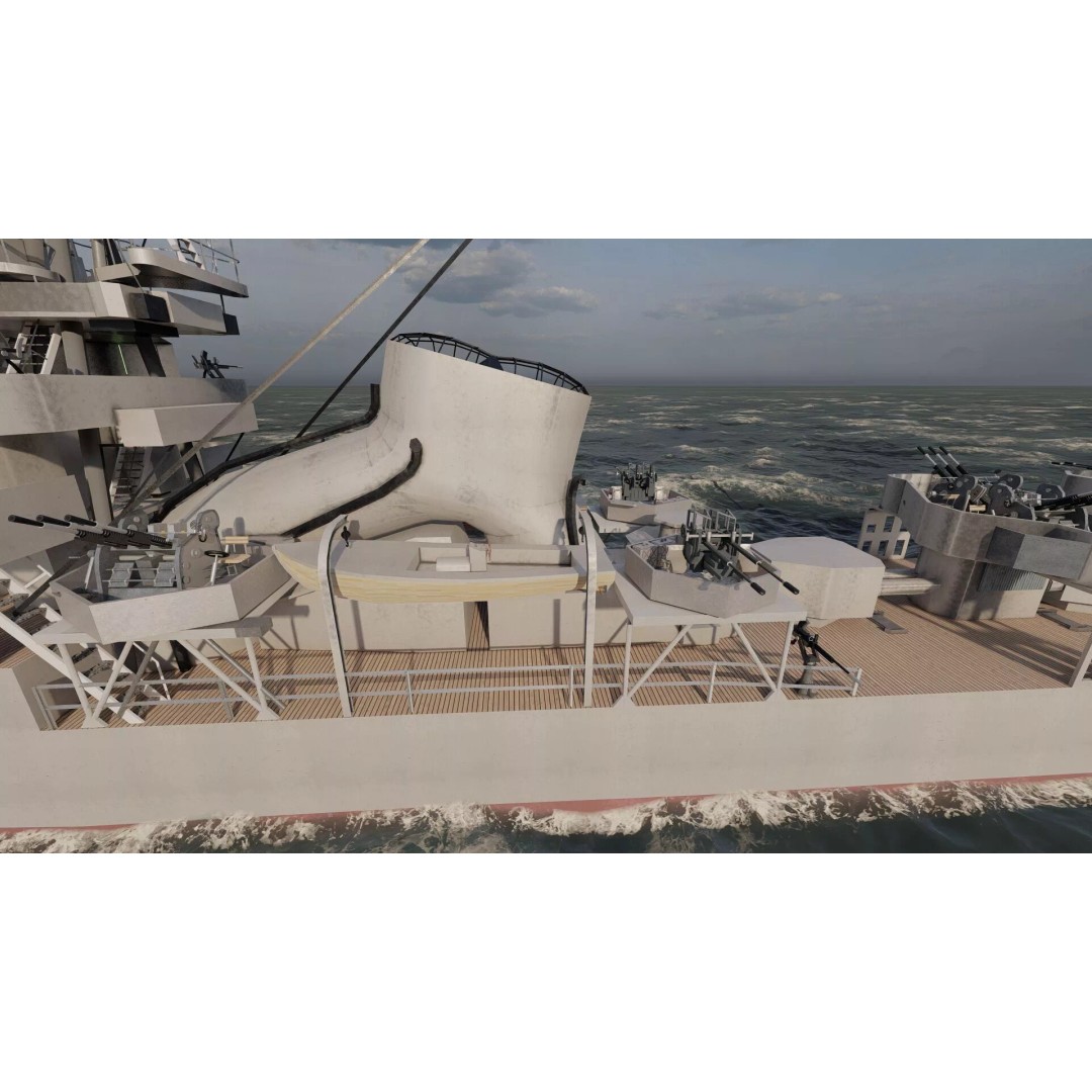 Kagero Class Warship 3D Model – Detailed Naval Vessel for Archviz - View 12