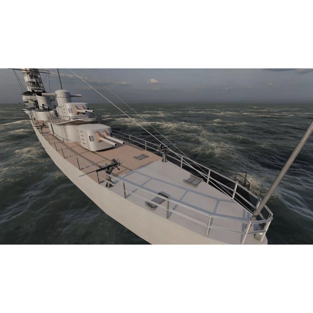 Kagero Class Warship 3D Model – Detailed Naval Vessel for Archviz - View 15