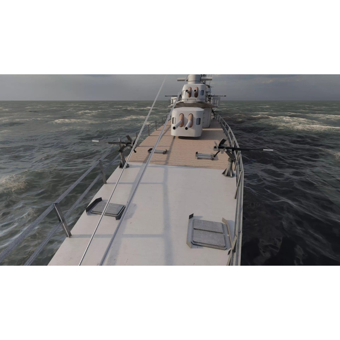Kagero Class Warship 3D Model – Detailed Naval Vessel for Archviz - View 16