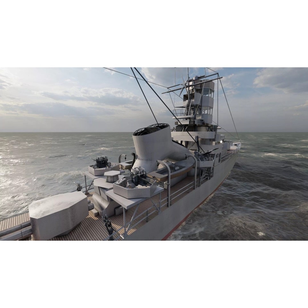 Kagero Class Warship 3D Model – Detailed Naval Vessel for Archviz - View 19