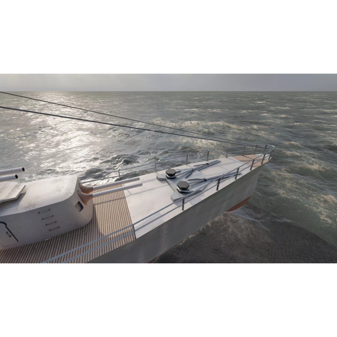 Kagero Class Warship 3D Model – Detailed Naval Vessel for Archviz - View 22