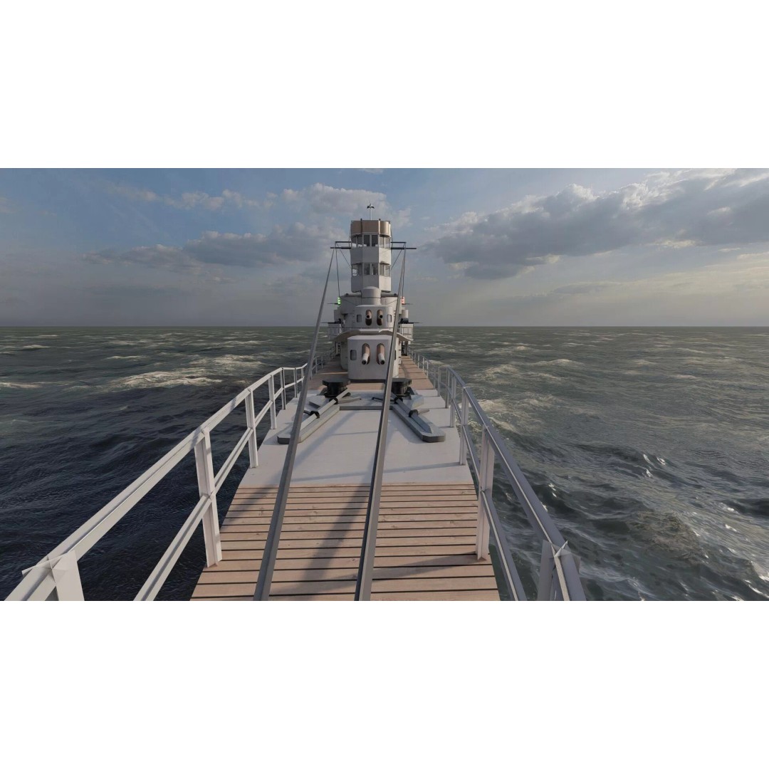 Kagero Class Warship 3D Model – Detailed Naval Vessel for Archviz - View 23
