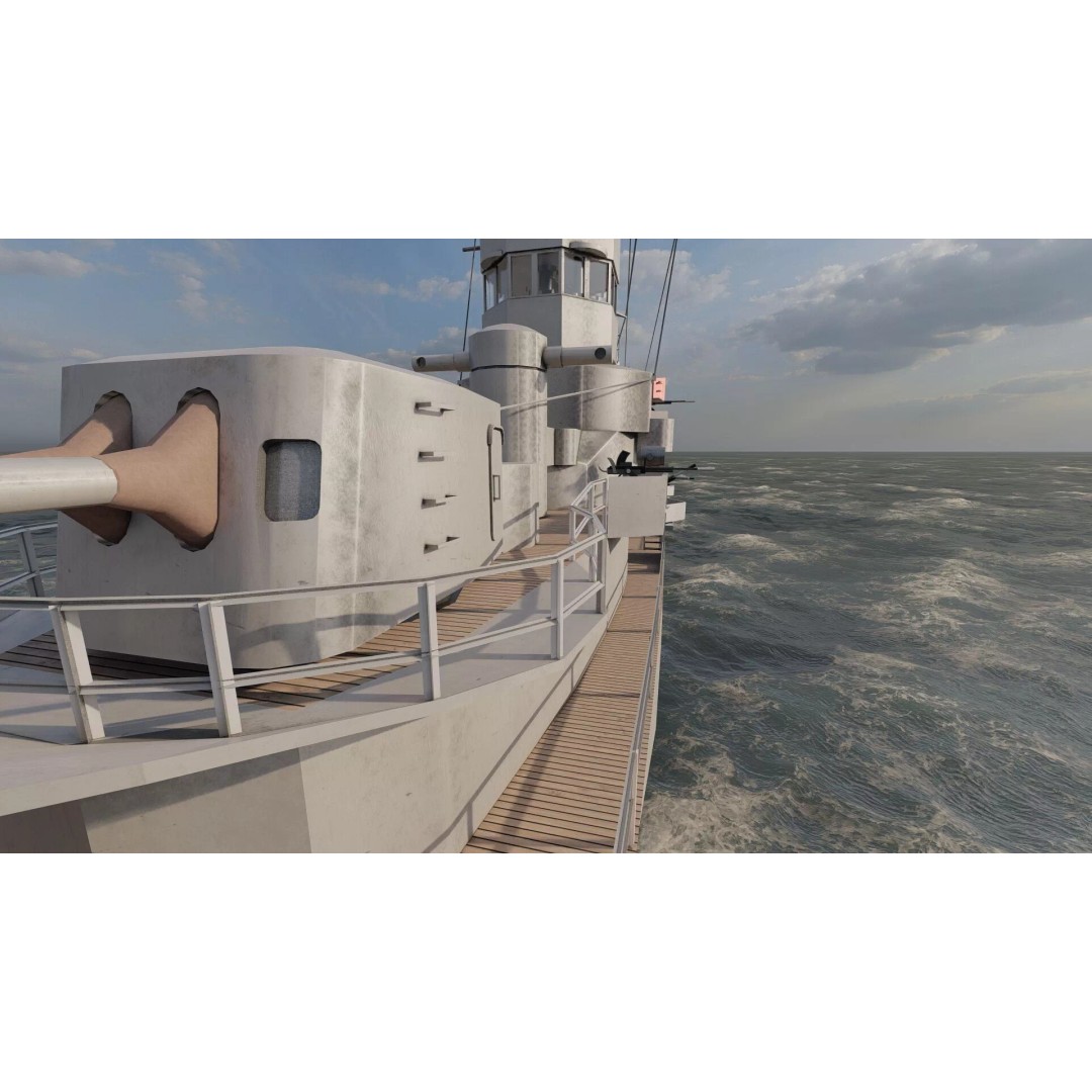 Kagero Class Warship 3D Model – Detailed Naval Vessel for Archviz - View 26