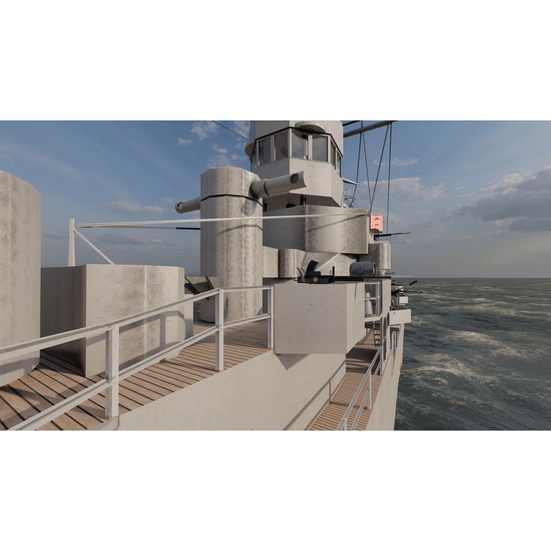Kagero Class Warship 3D Model – Detailed Naval Vessel for Archviz - View 27
