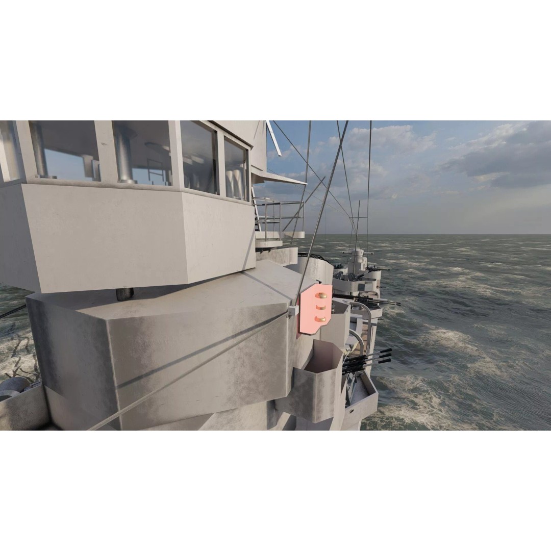 Kagero Class Warship 3D Model – Detailed Naval Vessel for Archviz - View 29