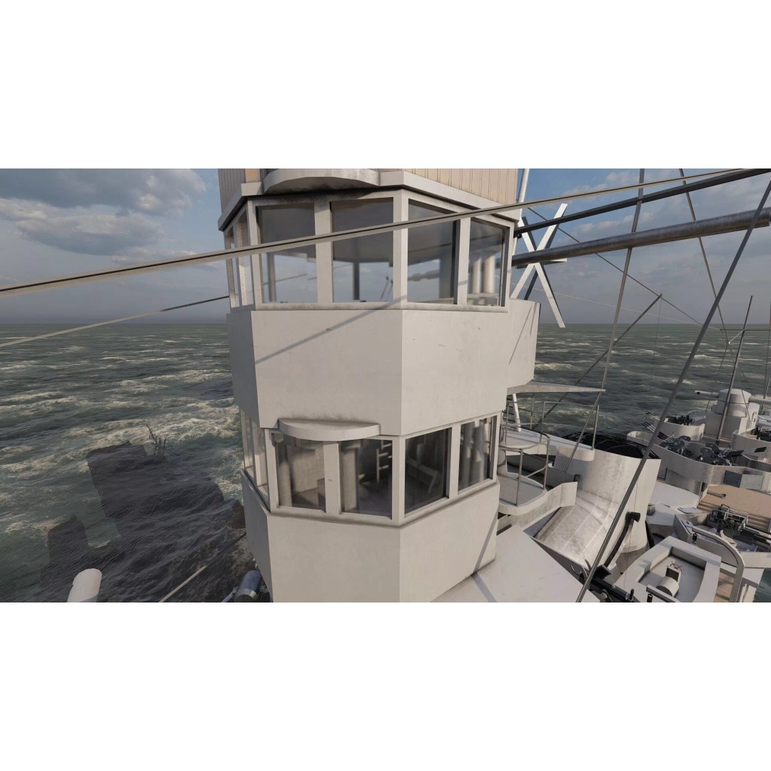 Kagero Class Warship 3D Model – Detailed Naval Vessel for Archviz - View 30