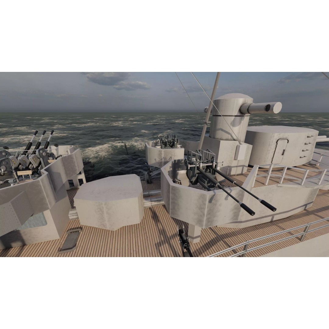 Kagero Class Warship 3D Model – Detailed Naval Vessel for Archviz - View 34