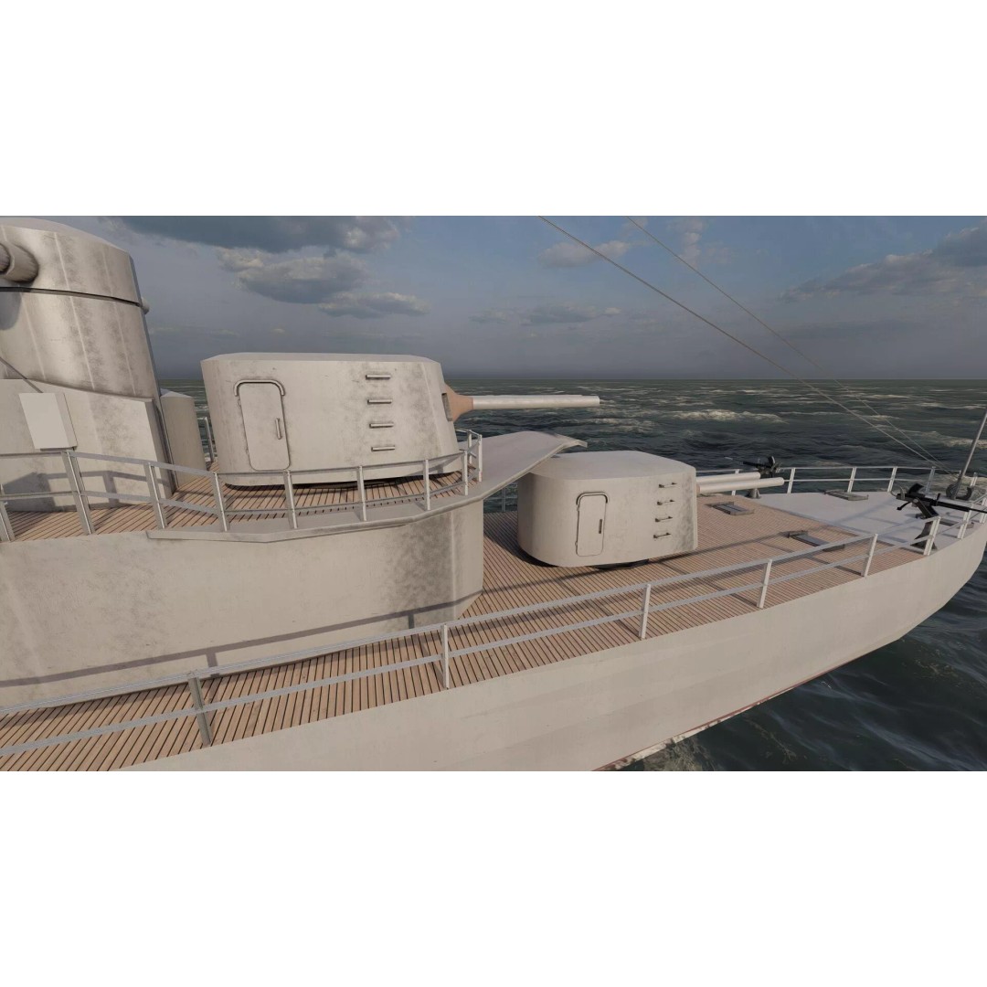 Kagero Class Warship 3D Model – Detailed Naval Vessel for Archviz - View 35