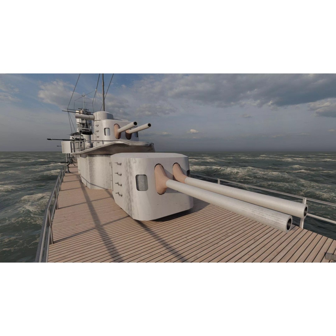 Kagero Class Warship 3D Model – Detailed Naval Vessel for Archviz - View 37