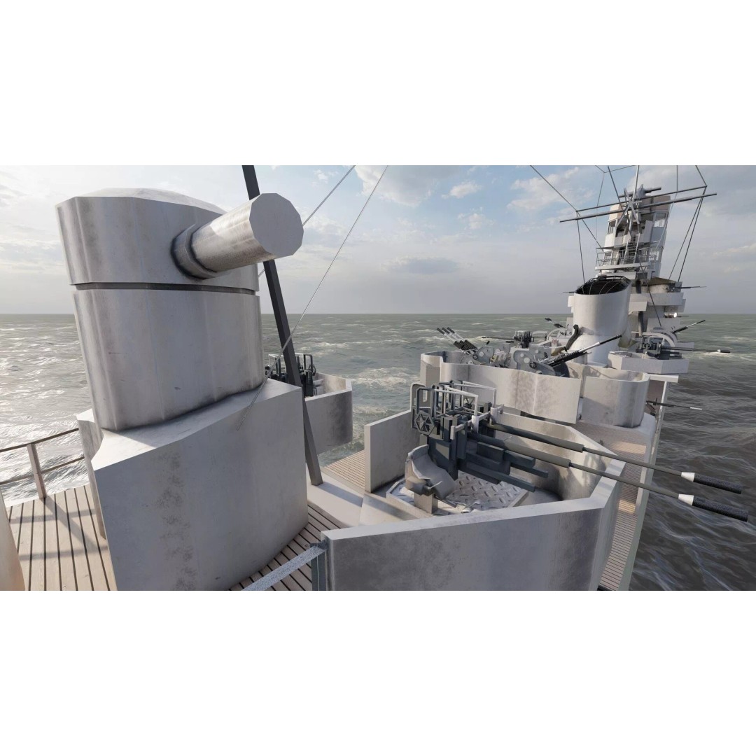 Kagero Class Warship 3D Model – Detailed Naval Vessel for Archviz - View 38