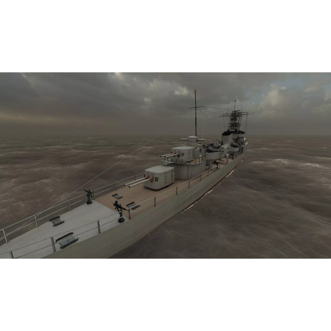 Kagero Class Warship 3D Model – Detailed Naval Vessel for Archviz - View 39