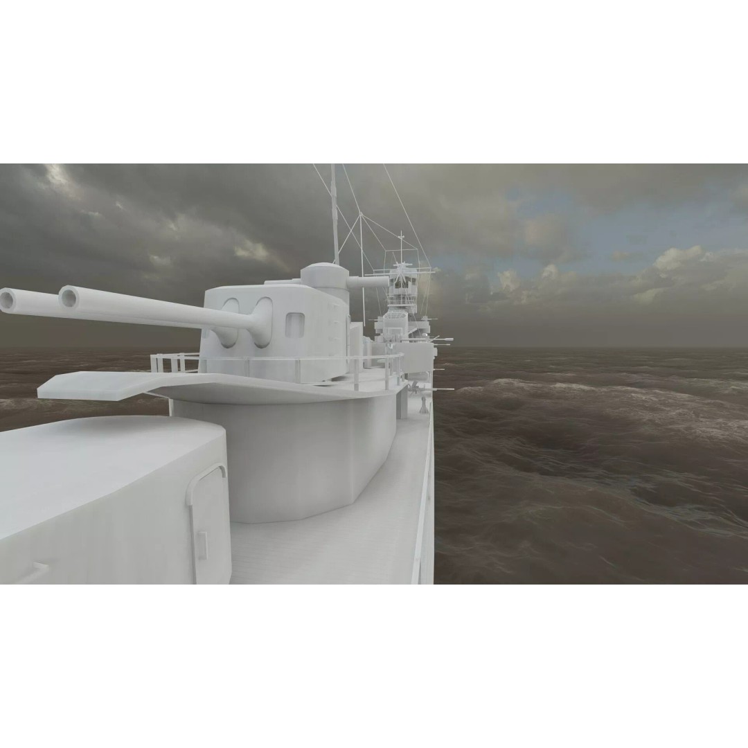Kagero Class Warship 3D Model – Detailed Naval Vessel for Archviz - View 42