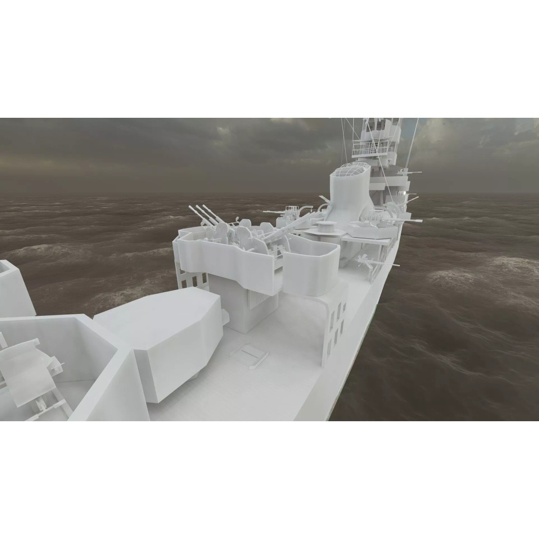 Kagero Class Warship 3D Model – Detailed Naval Vessel for Archviz - View 44
