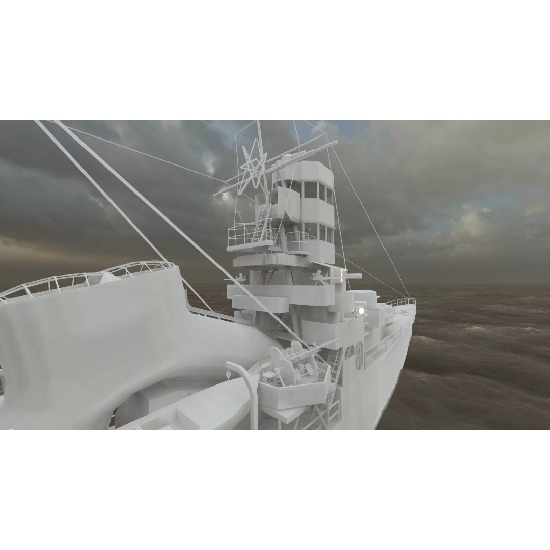 Kagero Class Warship 3D Model – Detailed Naval Vessel for Archviz - View 46