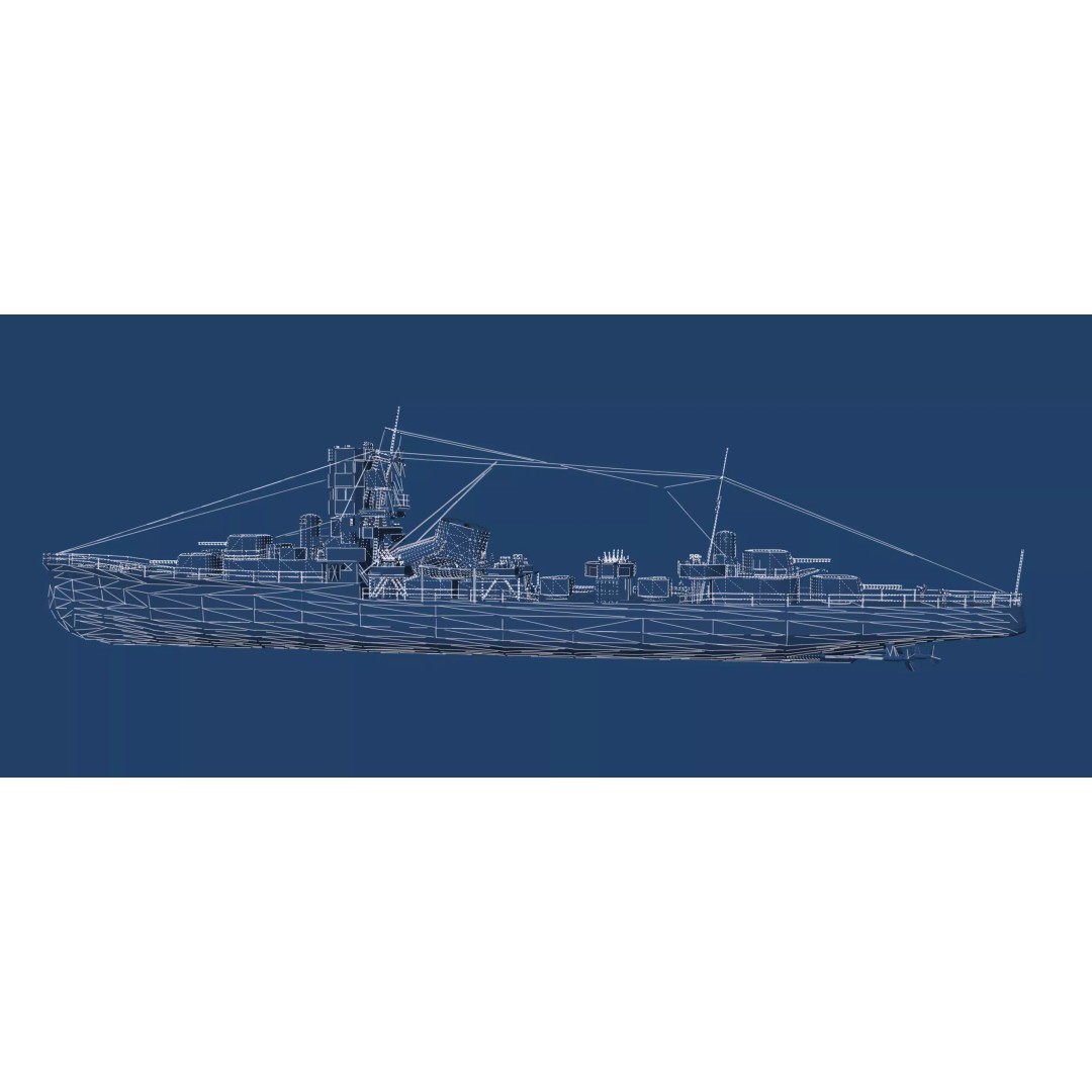 Kagero Class Warship 3D Model – Detailed Naval Vessel for Archviz - View 49