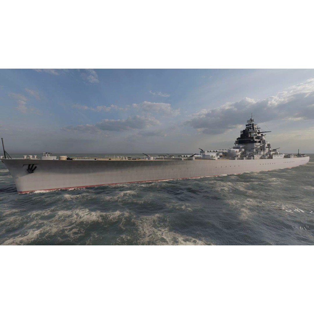 French Navy Battleship 3D Model – Detailed Military Vessel, Lumion Ready - View 10