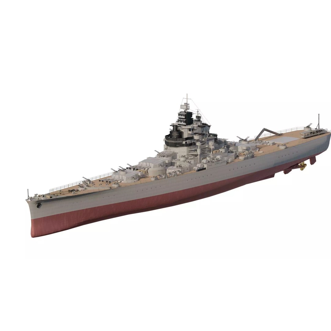 French Navy Battleship 3D Model – Detailed Military Vessel, Lumion Ready - View 2
