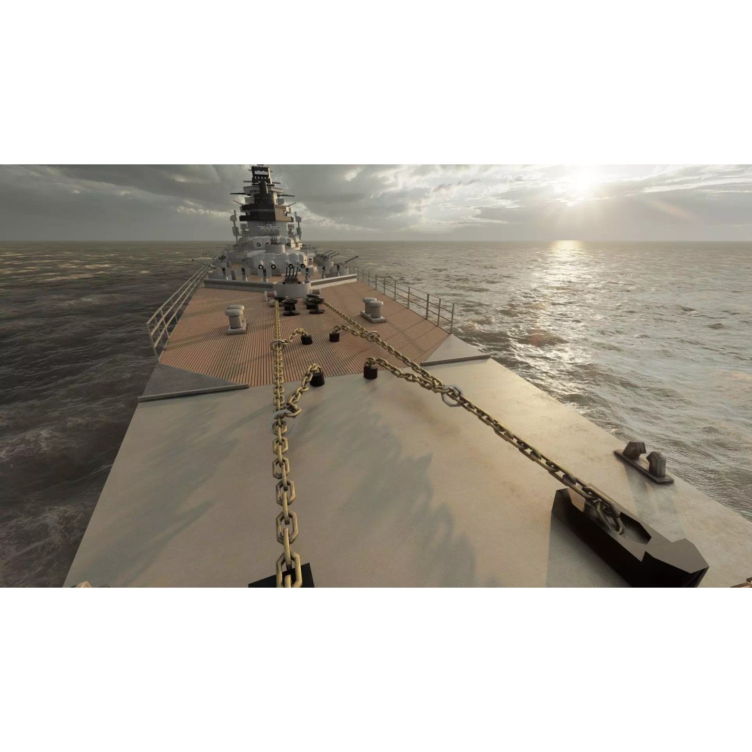French Navy Battleship 3D Model – Detailed Military Vessel, Lumion Ready - View 23