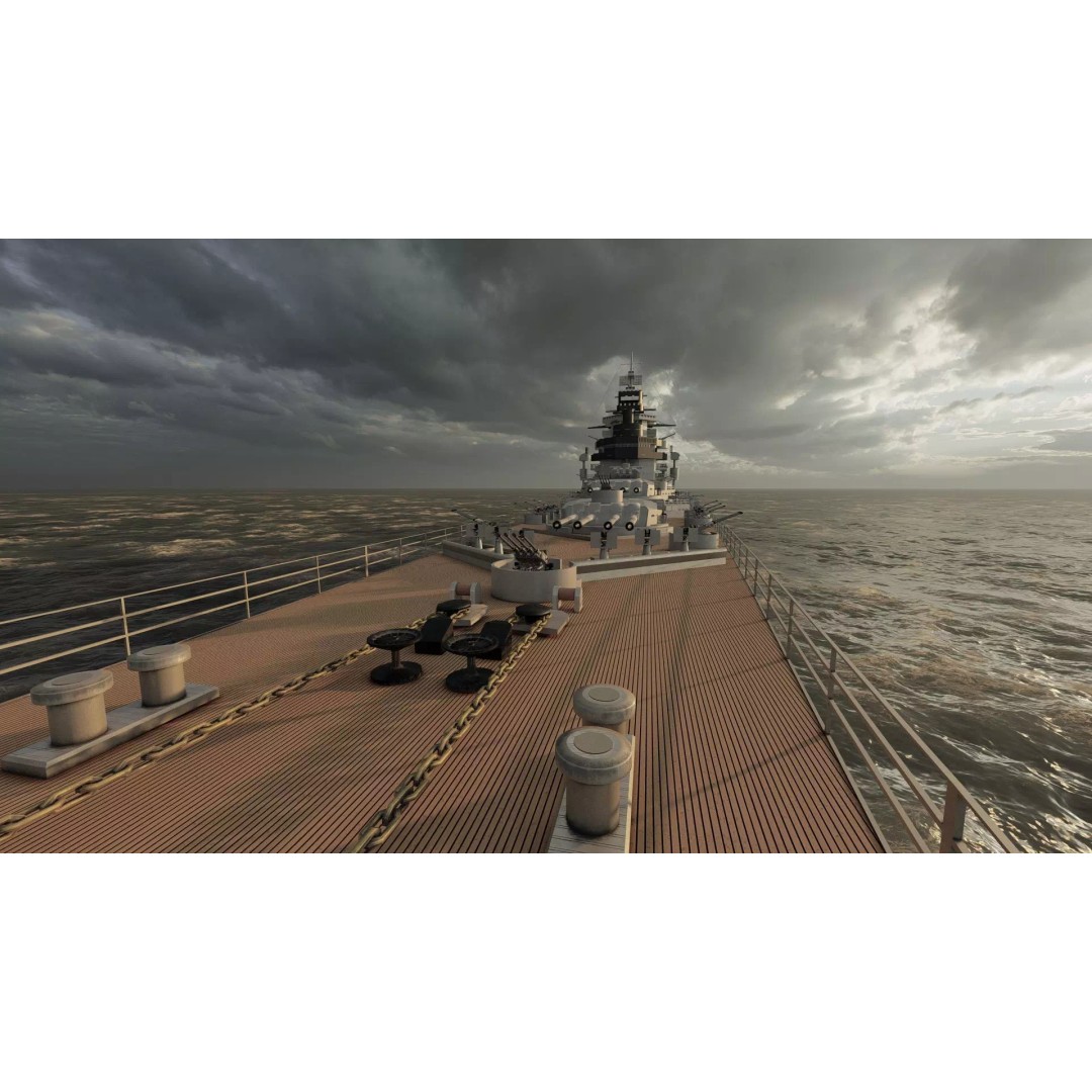 French Navy Battleship 3D Model – Detailed Military Vessel, Lumion Ready - View 24