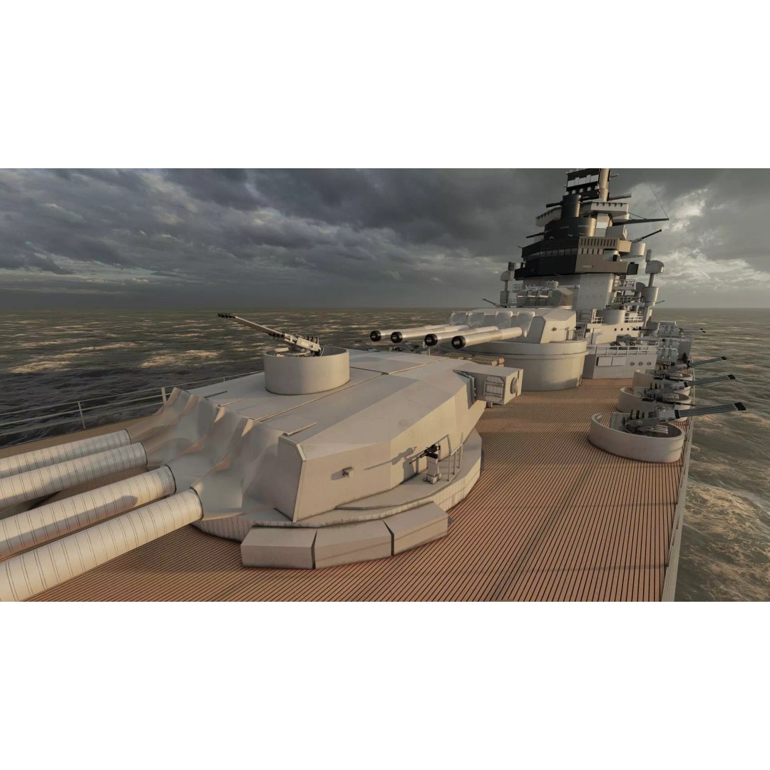 French Navy Battleship 3D Model – Detailed Military Vessel, Lumion Ready - View 26