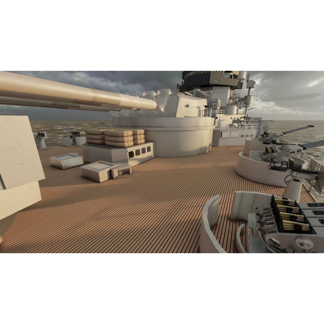French Navy Battleship 3D Model – Detailed Military Vessel, Lumion Ready - View 27