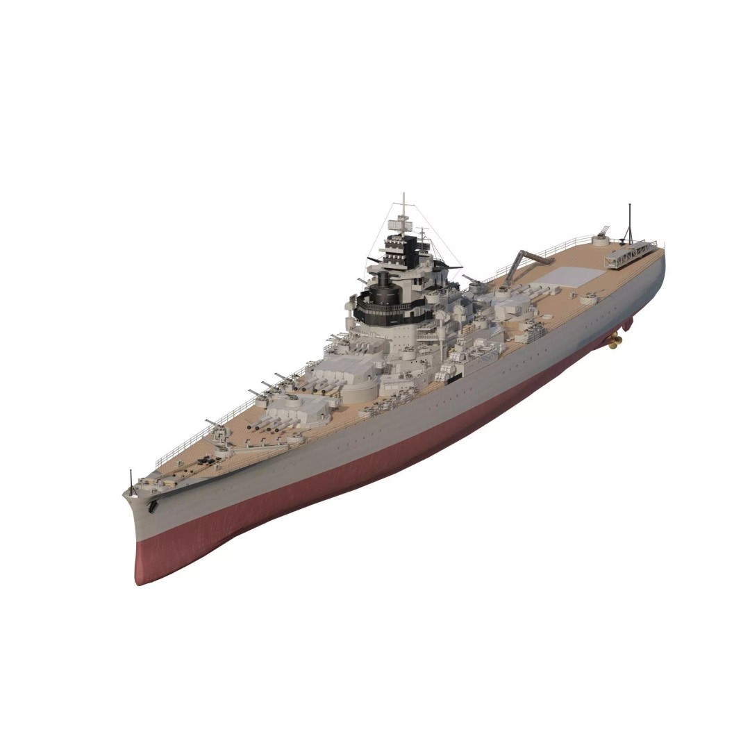 French Navy Battleship 3D Model – Detailed Military Vessel, Lumion Ready - View 3