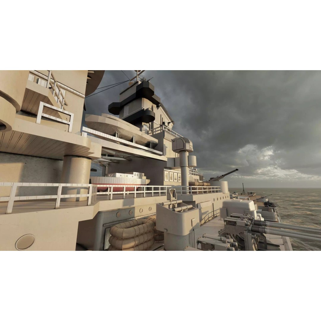 French Navy Battleship 3D Model – Detailed Military Vessel, Lumion Ready - View 31