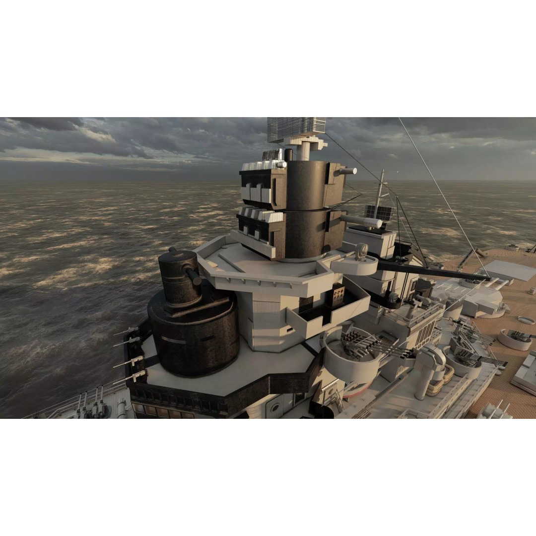 French Navy Battleship 3D Model – Detailed Military Vessel, Lumion Ready - View 33