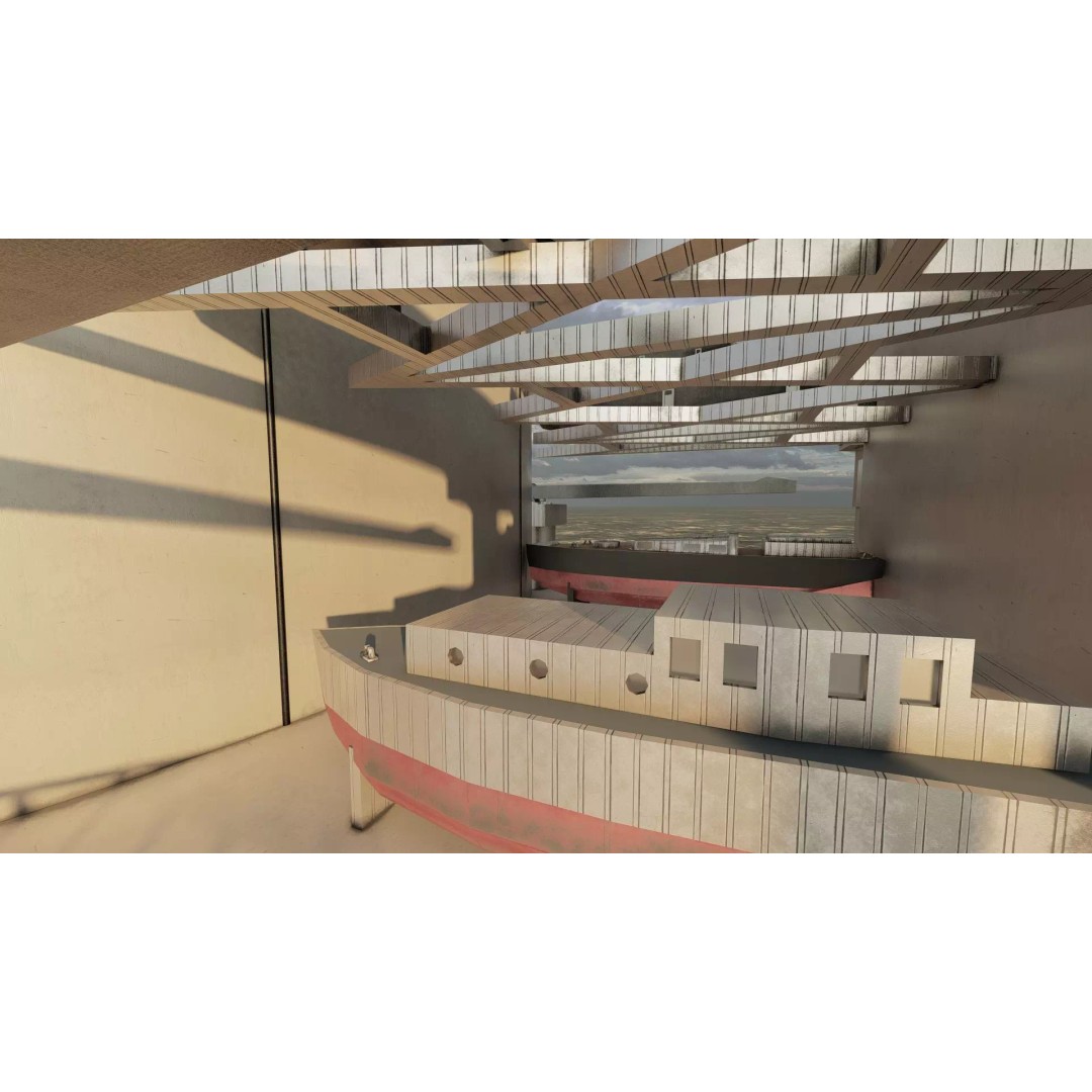 French Navy Battleship 3D Model – Detailed Military Vessel, Lumion Ready - View 35