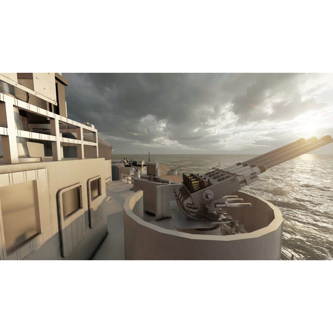French Navy Battleship 3D Model – Detailed Military Vessel, Lumion Ready - View 36